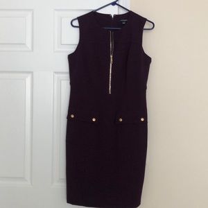 Purple with gold hardware dress